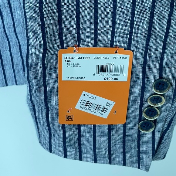 Tallia men’s linen/cotton jacket XXL . New with tags. Partially lined. - Picture 3 of 5